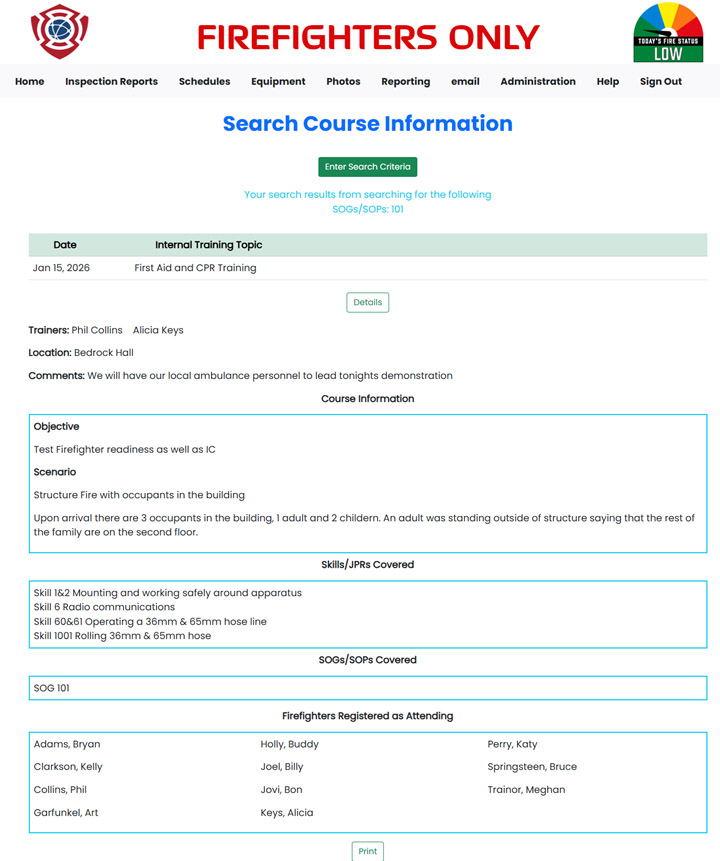 Search Internal/External Training